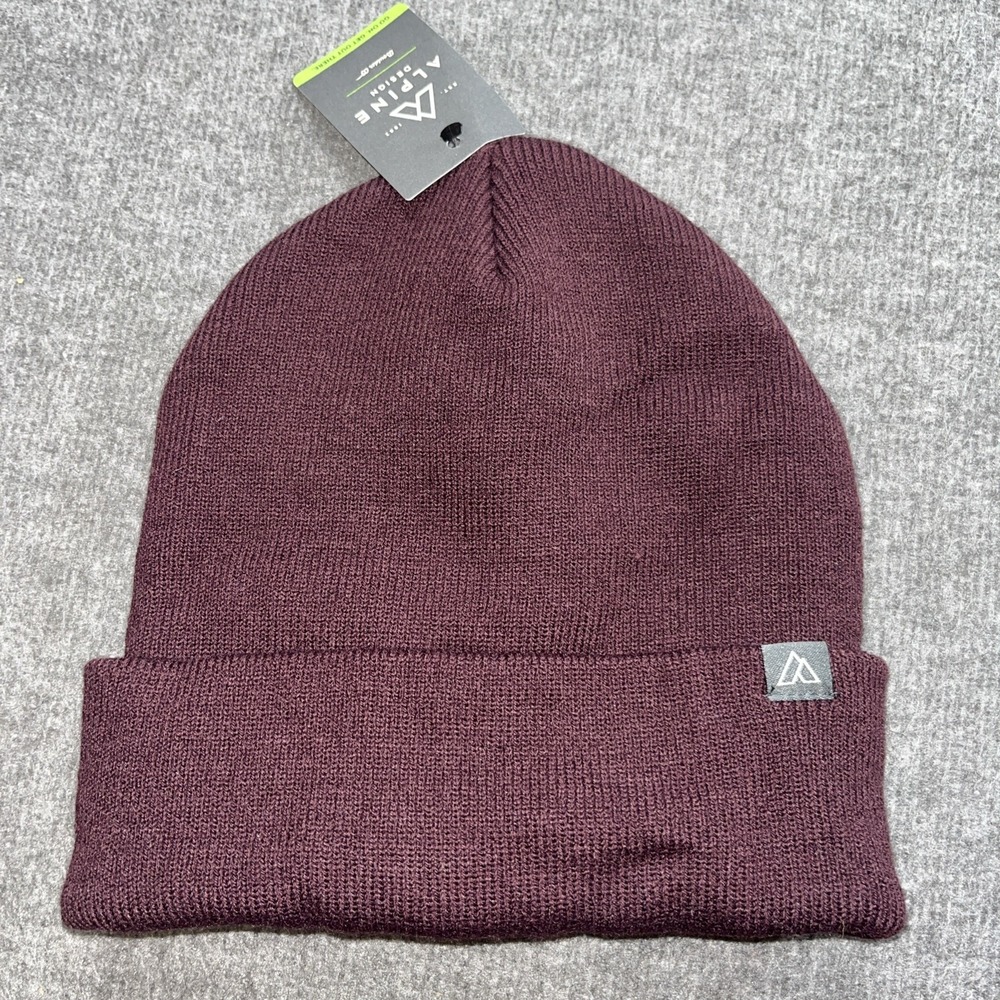 Alpine Design Unisex Adult Fleece Beanie hat, Maroon, One Size